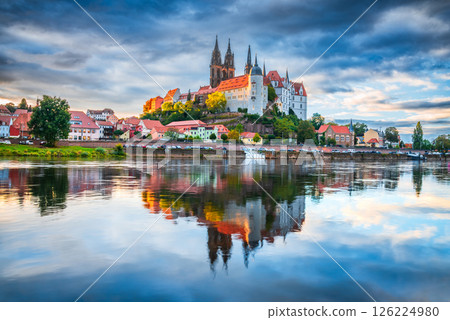 Meissen, Germany. Albrechtsburg castle and cathedral on the River Elbe, Saxony. Meissen, Germany. Albrechtsburg castle and cathedral on the River Elbe, Saxony. 126224980