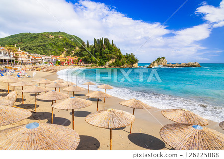 Parga, Greece. Beautiful colorful coastal town in Epirus, Greek holidays at Ionian Sea. 126225088