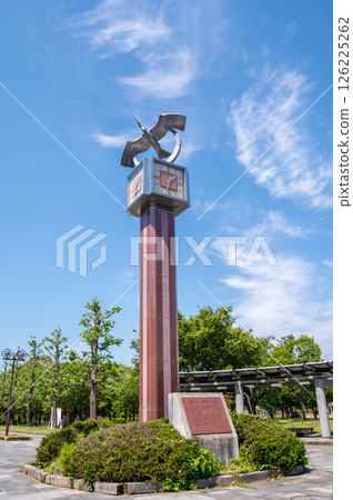 Clock tower in the north zone promenade of the Kiso Sansen National Park "Kiso Sansen Park Center" 126225262