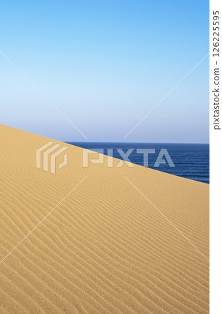 Beautiful scenery of Tottori sand dune Beautiful scenery of Tottori sand dune 126225595