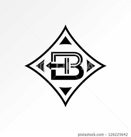Logo design graphic concept creative premium vector stock image top sell initial EB font arrow turn back sport tech control typography monogram brand 126225642