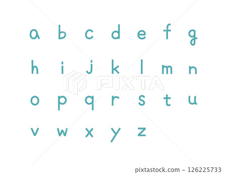 簡單的字母手寫插圖 126225733