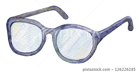水彩插畫：戴眼鏡的生活 126226285