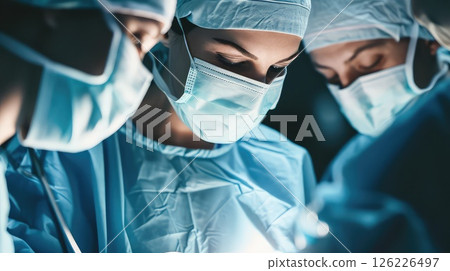 The surgical team's unwavering focus and expertise shine through in every procedure. The surgical team's unwavering focus and expertise shine through in every procedure. 126226497