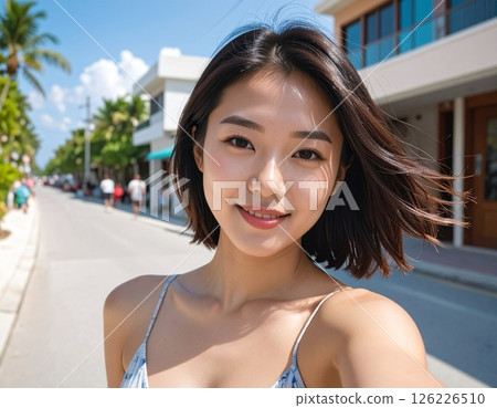 Young woman selfie, portrait photography Young woman selfie, portrait photography 126226510