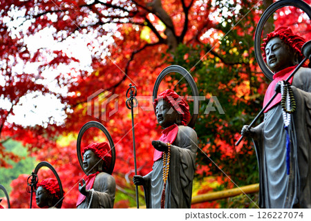 關東 - 秋葉中的大山巡禮 - 大山寺前的地藏菩薩像在美麗的秋葉映襯下守護著人們 - 神奈川縣伊勢原市（3） 126227074