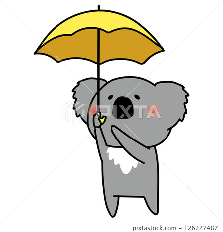 無尾熊撐著傘 126227487