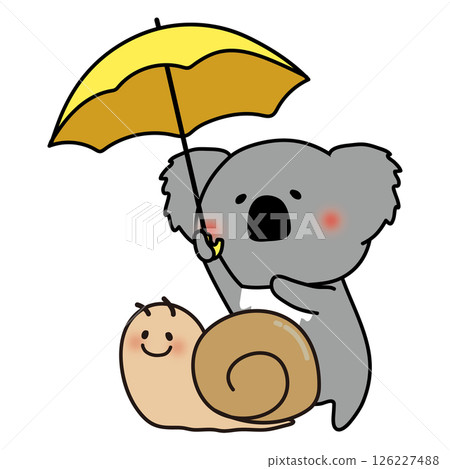 無尾熊為巨型蝸牛撐傘 126227488