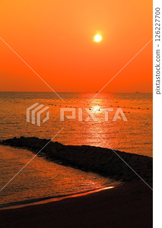 calm sea in the evening calm sea in the evening 126227700