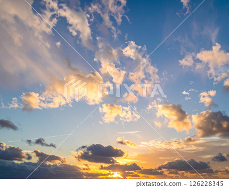 天空雲生成AI背景 126228345