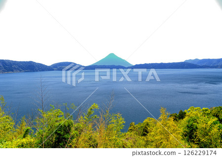 Kaidomiyake from Ikeda Lake Kaidomiyake from Ikeda Lake 126229174