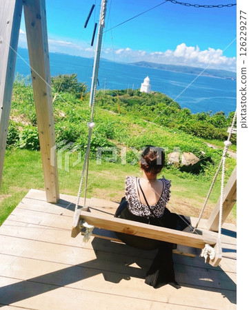 Blue sea and summer natural scenery 126229277