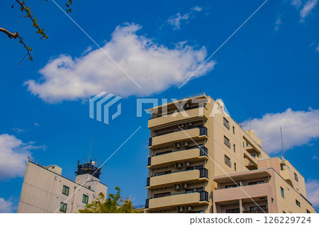 [Kyoto scenery] Sky and buildings on Horikawa Street 126229724