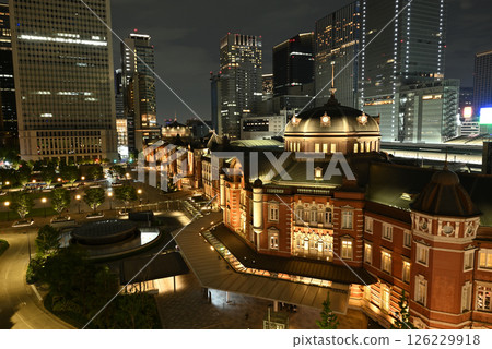 東京車站，夜景，傍晚景色 126229918