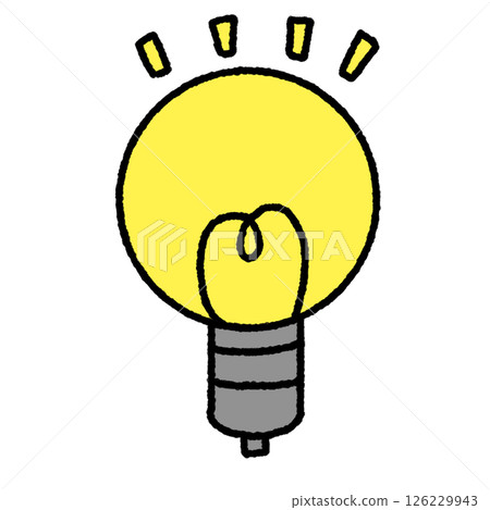 Illustration of a cute shiny light bulb Illustration of a cute shiny light bulb 126229943
