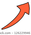 A red arrow rising sharply 126229946