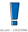 Hand-drawn exclamation mark illustration #2 126229986