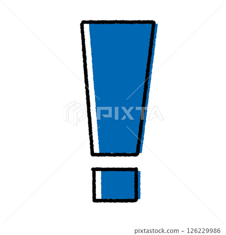 Hand-drawn exclamation mark illustration #2 126229986