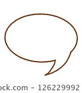 Simple round speech bubble illustration 126229992