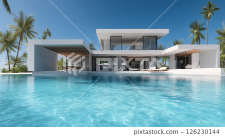 從度假酒店的池畔看到的度假村 126230144