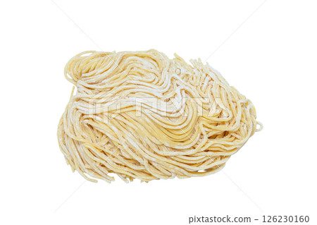 Curly noodles, raw Chinese noodles [white background, cutout] 126230160