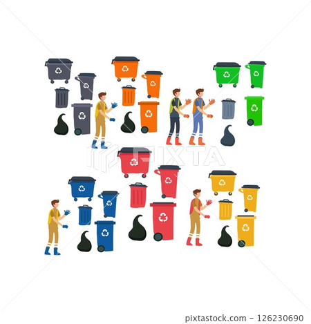 Garbage sorting set Garbage sorting set 126230690