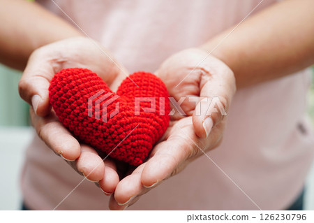 Asian woman holding human internal organ model, donation charity volunteer concept. Asian woman holding human internal organ model, donation charity volunteer concept. 126230796