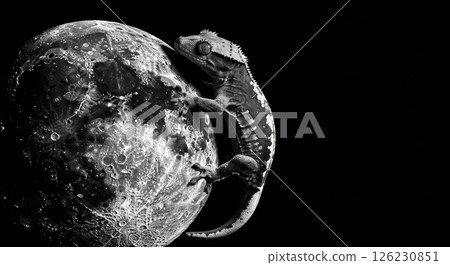 Moon and Crested Gecko Moon and Crested Gecko 126230851