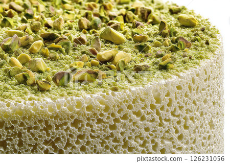 Pistachio Dessert Close-Up with Texture. AI-generated item 126231056
