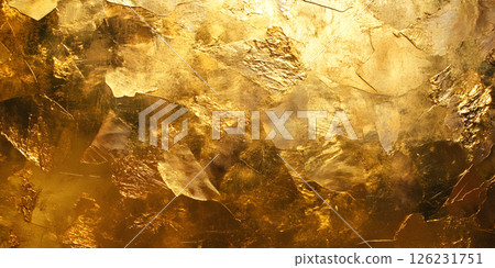 Luxury Gold Foil Texture with Abstract Metallic Surface 126231751