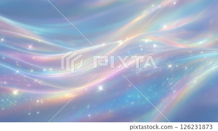 Smooth abstract background image of rainbow colored rippling lights 126231873