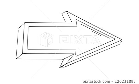 Arrow drawn by child, scribble arrow, hand drawn ink arrow icon, white arrow with black outline in doodle style, arrow sketch for app and banner, arrow symbol, coloring of arrow, hand drawn pointer Arrow drawn by child, scribble arrow, hand drawn ink arrow icon, white arrow with black outline in doodle style, arrow sketch for app and banner, arrow symbol, coloring of arrow, hand drawn pointer 126231895