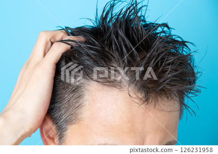 Middle-aged men's hair Middle-aged men's hair 126231958
