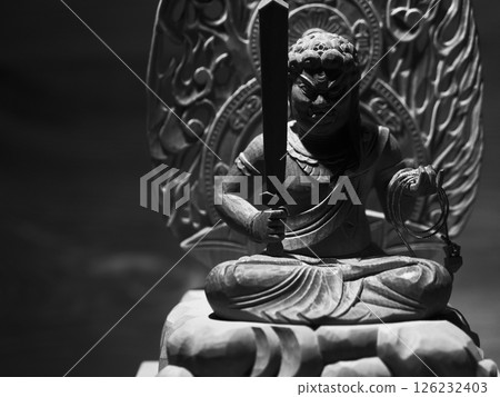 Acala Buddha statue (monochrome version) 126232403
