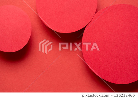 重疊圓形色紙背景 重疊圓形色紙背景 126232460