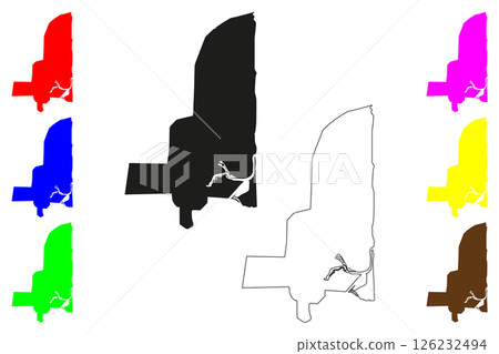 Nagapattinam city (Republic of India, State of Tamil Nadu) map vector illustration, scribble sketch Nagapatnam or Negapatam map 126232494