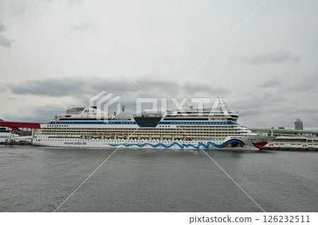 First arrival at Kobe Port: Cruise ship Aida Stella 126232511