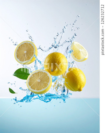 Lemon drink, splashing lemon 126232712