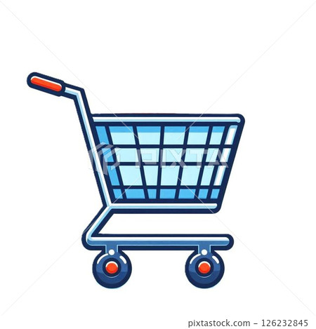 A simple illustration of a shopping cart 126232845