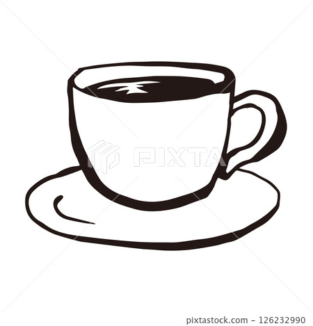 Coffee cup coffee cafe line drawing illustration 126232990