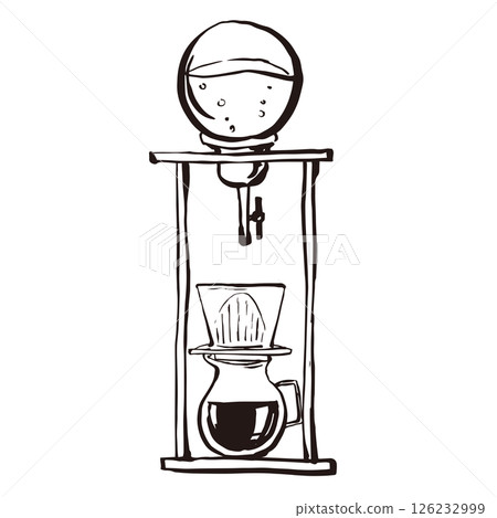 Cold brew coffee, coffee, cafe, line drawing, illustration Cold brew coffee, coffee, cafe, line drawing, illustration 126232999