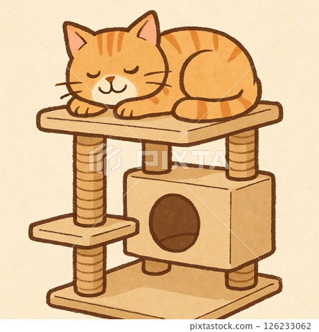 睡覺在貓塔的貓 睡覺在貓塔的貓 126233062