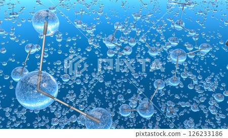 Abstract image of water molecules 126233186
