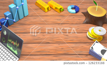 Investment and economy concept miniature image.Copy space. 126233188