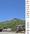 Mountain town and mountains 126233279