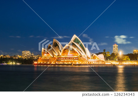Sydney Opera House illuminated 126234343