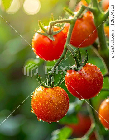 Fresh cherry tomatoes close-up 126234513
