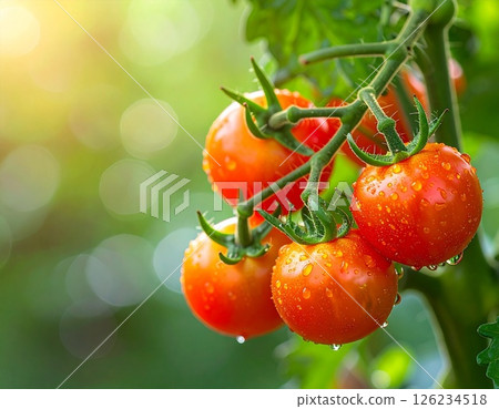 Fresh cherry tomatoes close-up Fresh cherry tomatoes close-up 126234518
