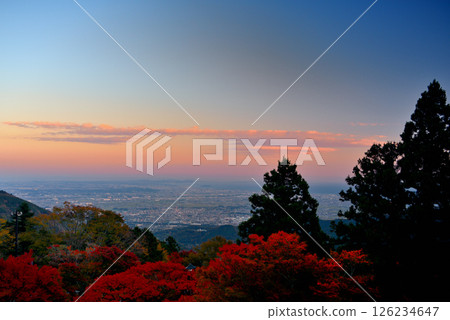 Kanto: Pilgrimage to Mt. Oyama to see the autumn leaves; Oyama Afuri Shrine, Sagami Bay as seen from the lower shrine, and the evening view towards Enoshima; Isehara City, Kanagawa Prefecture (7) 126234647