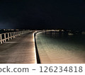 馬爾地夫度假村碼頭的夜晚 126234818